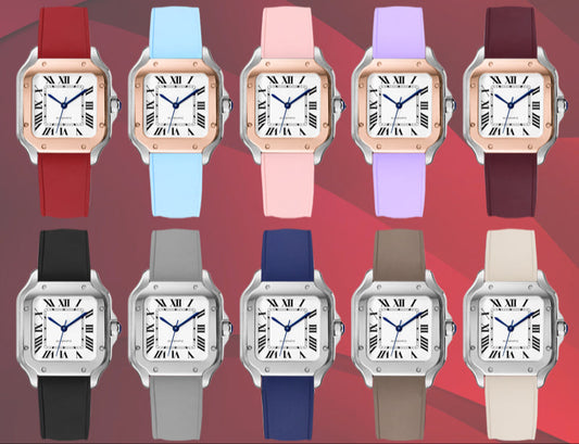 Yo Strap - Fluororubber Watch Strap Quick Release - Fits Cartier SANTOS