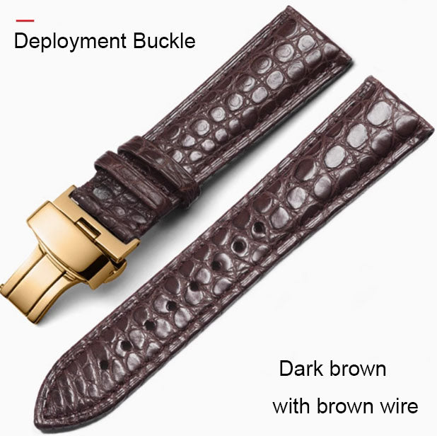 Yo Strap - Crocodile Leather Compatible with Multiple Watch Brands/Citizen/Longines/Tissot/Mido