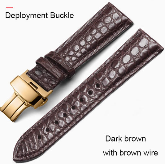 Yo Strap - Crocodile Leather Compatible with Multiple Watch Brands/Citizen/Longines/Tissot/Mido