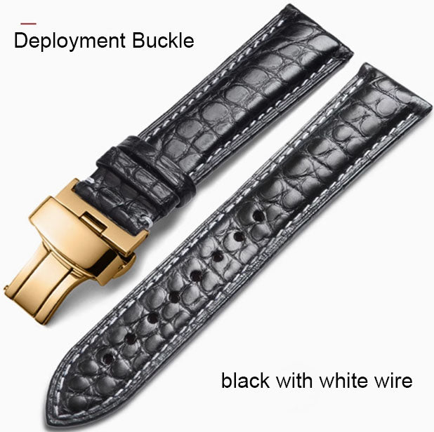 Yo Strap - Crocodile Leather Compatible with Multiple Watch Brands/Citizen/Longines/Tissot/Mido