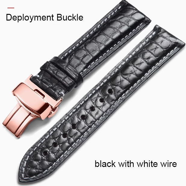 Yo Strap - Crocodile Leather Compatible with Multiple Watch Brands/Citizen/Longines/Tissot/Mido