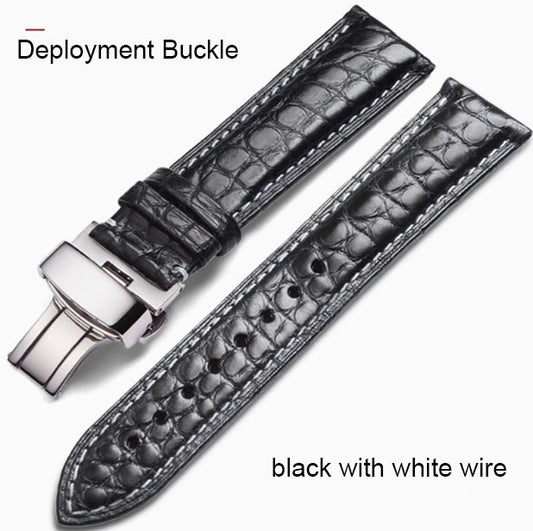 Yo Strap - Crocodile Leather Compatible with Multiple Watch Brands/Citizen/Longines/Tissot/Mido