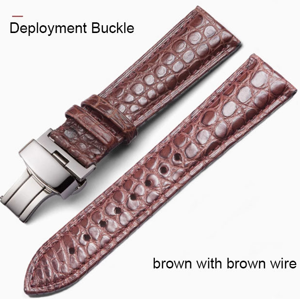 Yo Strap - Crocodile Leather Compatible with Multiple Watch Brands/Citizen/Longines/Tissot/Mido