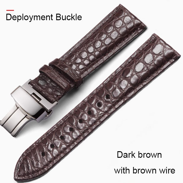 Yo Strap - Crocodile Leather Compatible with Multiple Watch Brands/Citizen/Longines/Tissot/Mido