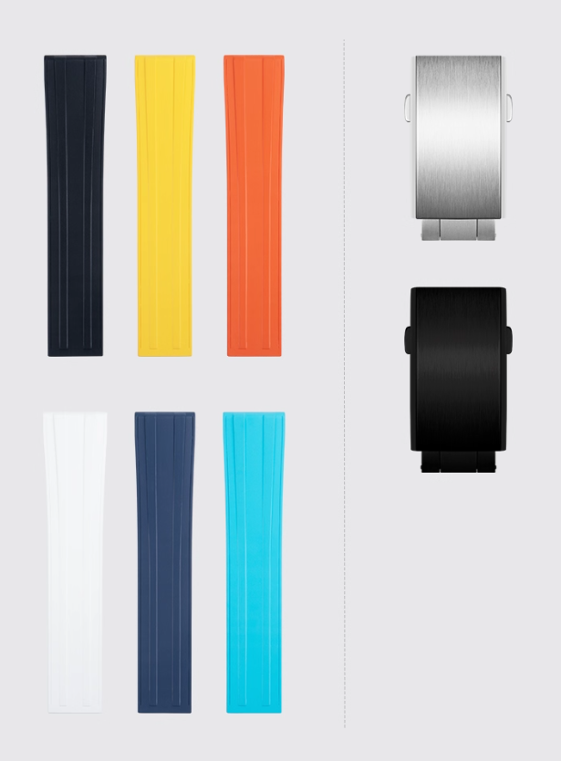 Yo Strap Fluororubber Watch Strap - Fits Tag Heuer