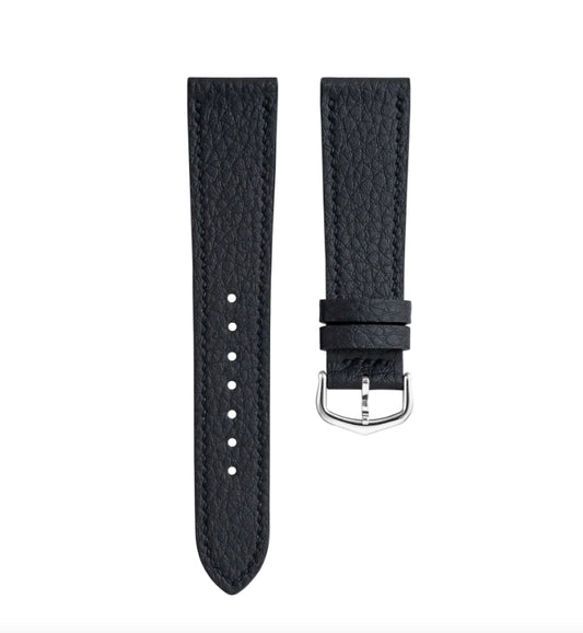 Black Rubberised Leather Strap for Cartier Tank