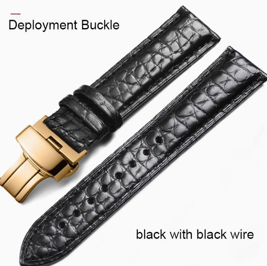 Yo Strap - Crocodile Leather Compatible with Multiple Watch Brands/Citizen/Longines/Tissot/Mido