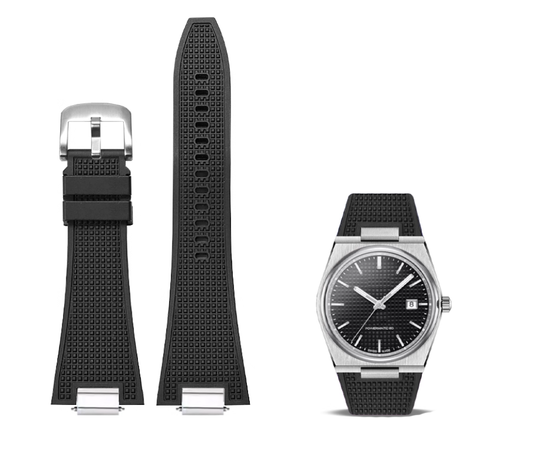 Yo Strap - Black Fluororubber Strap Fit Tissot PRX
