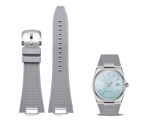 Yo Strap - Gray Fluororubber Strap Fit Tissot PRX