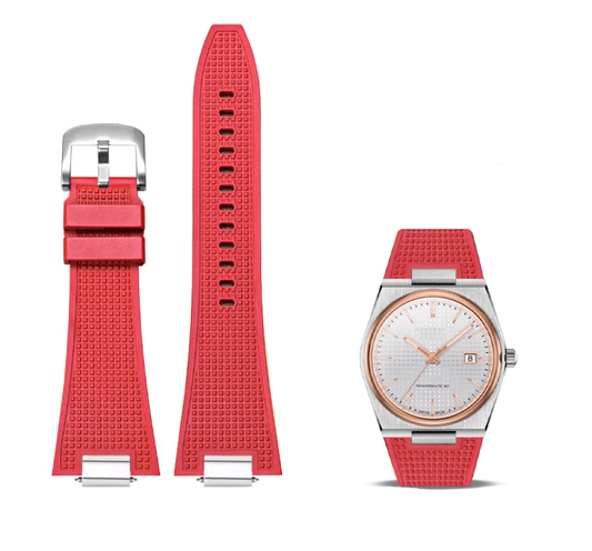 Yo Strap - Red Fluororubber Strap Fit Tissot PRX