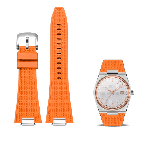 Yo Strap - Orange Fluororubber Strap Fit Tissot PRX