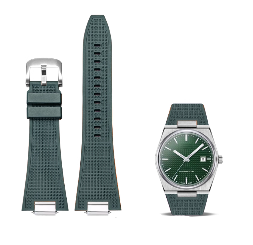Yo Strap - Green Fluororubber Strap Fit Tissot PRX