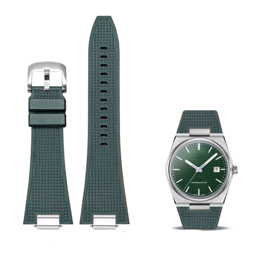 Yo Strap - Green Fluororubber Strap Fit Tissot PRX